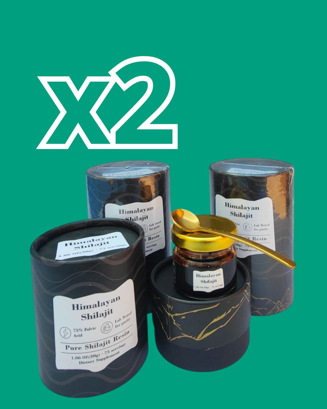 pack de resina shilajit primera extracción x2