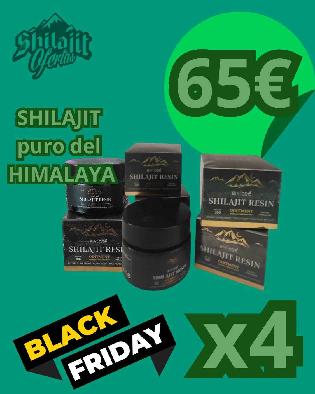 ▪️RESINA DE SHILAJIT PACK x4